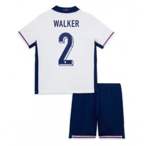 Fotbalové Dres Anglie Kyle Walker #2 Dětské Domácí Oblečení ME 2024 Krátký Rukáv (+ trenýrky)